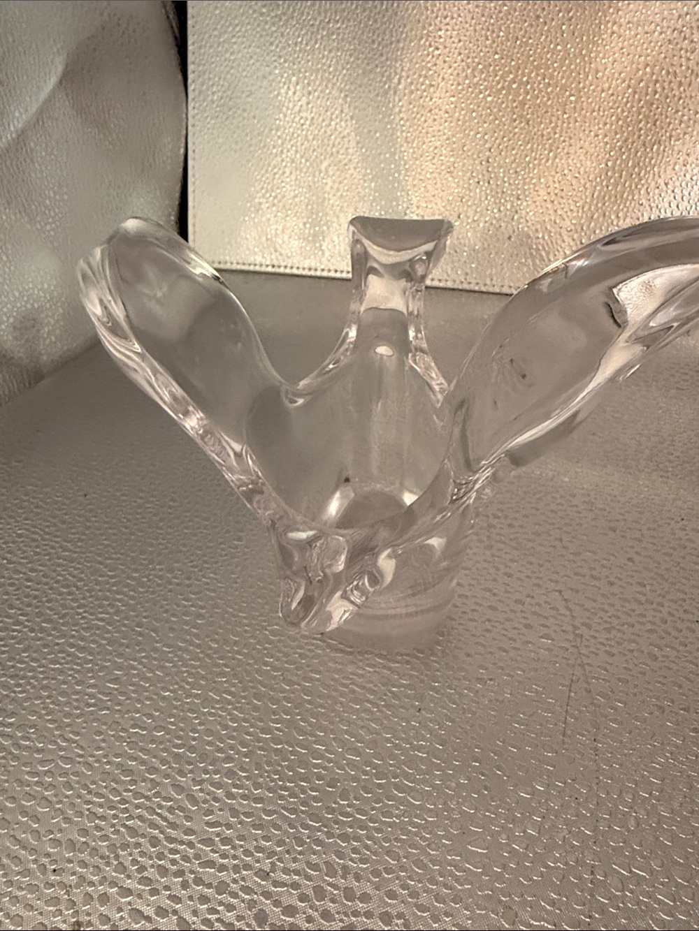 Vintage Princess HouseClear Glass Bird Figurine